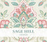 Chesapeake by Brewster 3112-002740 Sage Hill Leigh Blue Leaf Wallpaper