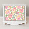 NU3035 Peachy Keen Peel & Stick Wallpaper with Curling Leaves in Pink Green Blue White Colors Modern Style Peel and Stick Adhesive Vinyl
