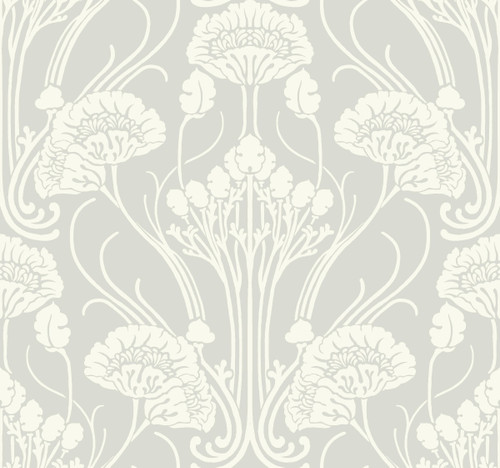 York Wallcoverings CA1567 Nouveau Damask Wallpaper Blacks