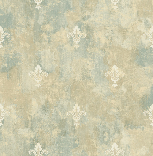 Antique Fleur Wallpaper in Verdant DV50704 from Wallquest