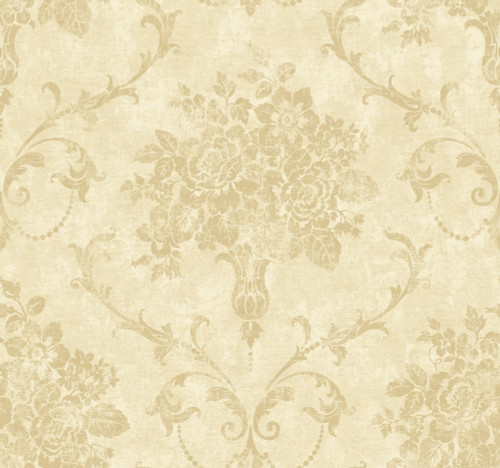 Ophelia Cameo Wallpaper in Warm Gold OG20903 from Wallquest