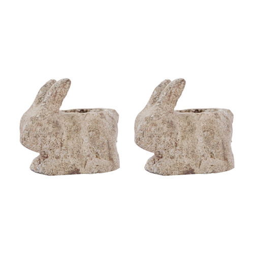 ELK 551444/S2 Pomeroy Cottontail Set of 2 Catchpots Ancient Rust