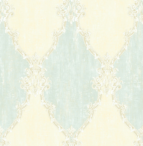 Antique Framework Wallpaper in Antique Blue HK91002 from Wallquest