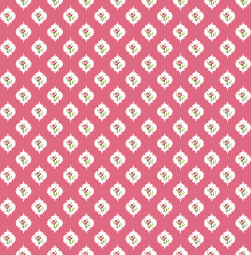 Rosey Wallpaper in Ruby Pink HC81708 from Wallquest