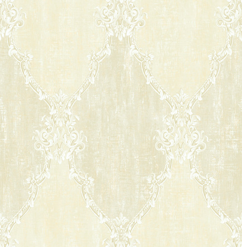 Antique Framework Wallpaper in Gold HK91004 from Wallquest