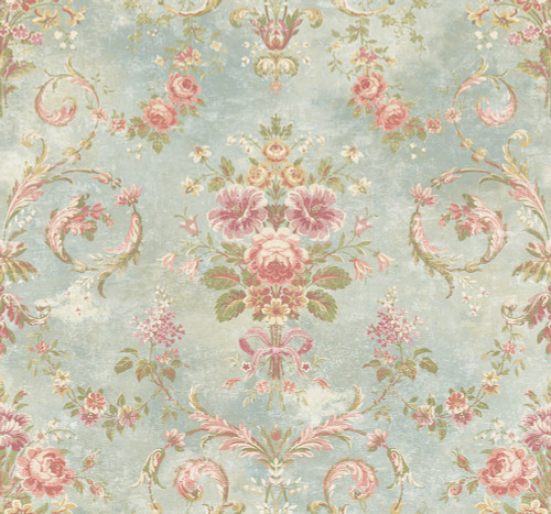 Tapestry Floral Wallpaper in Springtime VF30802 from Wallquest