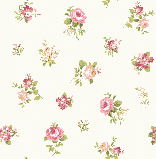 Boutonniere Wallpaper in Blush HC80808 from Wallquest