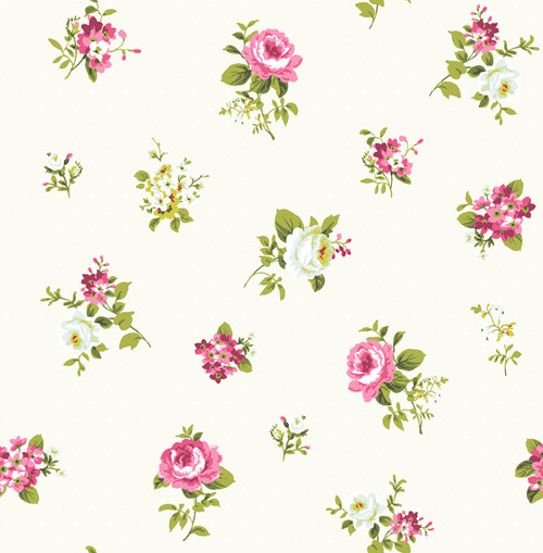 Boutonniere Wallpaper in Fuchsia HC80809 from Wallquest