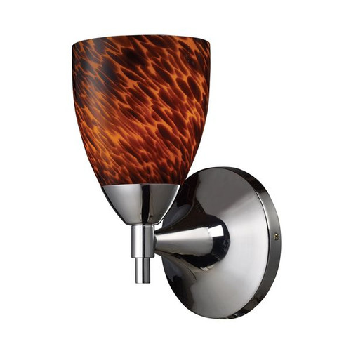 Celina 1 Light Sconce In Polished Chrome And Espresso by ELK 10150/1PC-ES