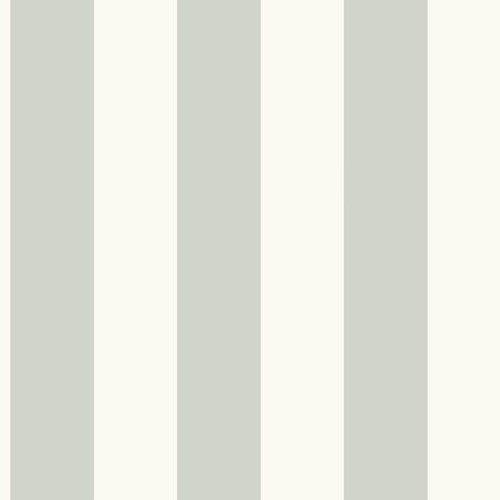 York Wallcoverings MH1585 Magnolia Home Awning Stripe Removable Wallpaper Gray/White