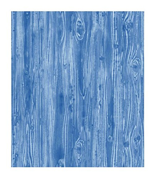 Tempaper WO092 Textured Woodgrain Self-Adhesive Wallpaper, Indigo