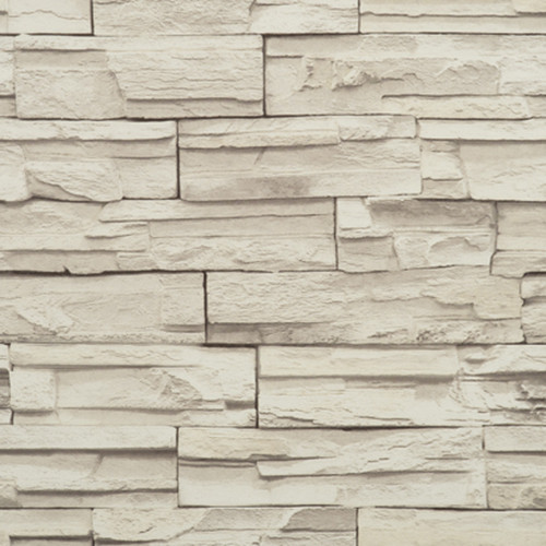 York Wallcoverings RN1040 Modern Rustic Travertine Wallpaper Bright Egg White/Elephant Gray/Cream