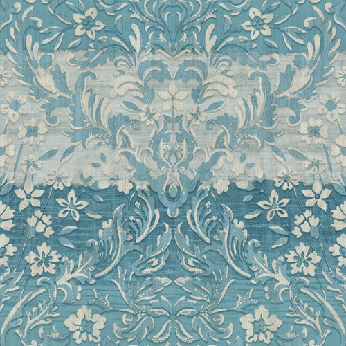 York Wallcoverings VE7062 Patina Vie Zara Damask Wallpaper Blue