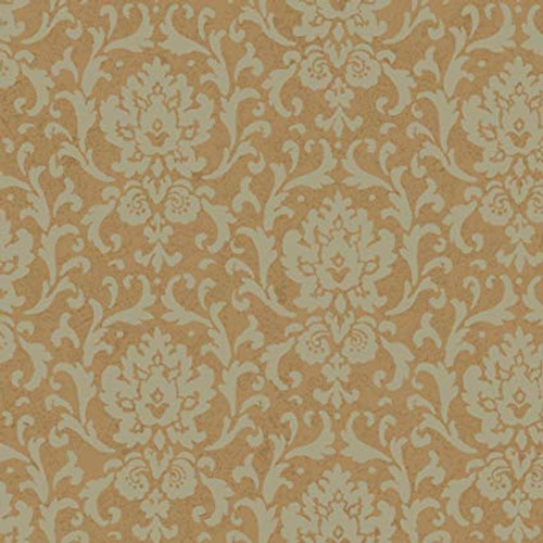 York Wallcoverings Graystone Estate HD6912 Vintage Damask Wallpaper, Taupe Brown