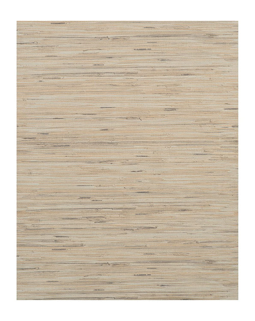 York Wallcoverings RN1060 Modern Rustic Grasscloth Wallpaper Bluish Gray/Cream/Tan