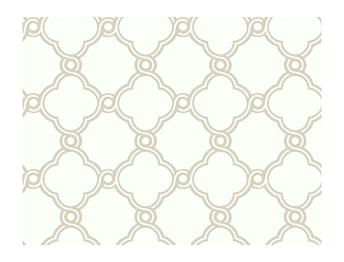 York Wallcoverings Silhouettes AP7481 Open Trellis Wallpaper, Grey