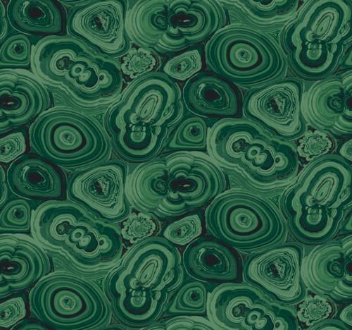 York Wallcoverings RK4503 Urban Chic Malachite Wallpaper, Light Green/Black Green/Black/Metallic Gold