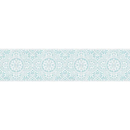 York Wallcoverings BP8251BD Border Portfolio Ii Santorini Border Aqua Blue/White