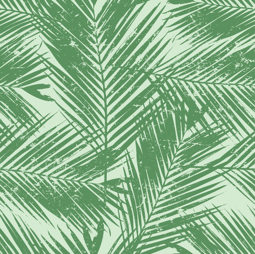 GP1900361 Distressed Green Palms Premium Peel and Stick Wallpaper Panel 6 Ft High x 26" Wide