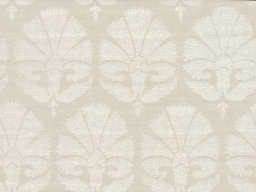 York Wallcoverings HC7576 Ottoman Fans Wallpaper Light Grey