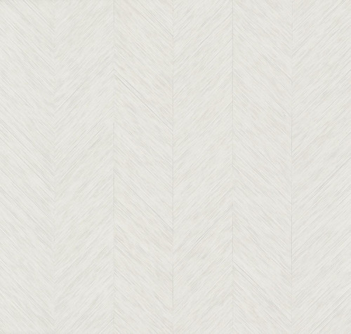 York Wallcoverings Bohemian Luxe BO6601 Metallic Chevron Wallpaper White