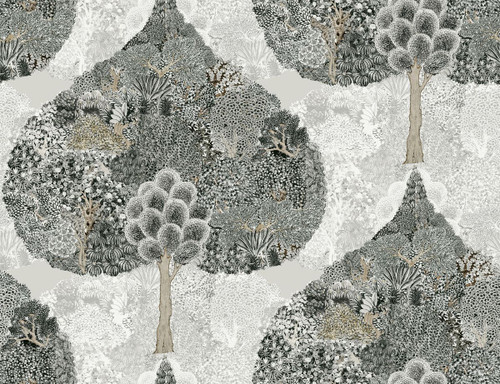 York Wallcoverings Bohemian Luxe BO6703 Mystic Forest Wallpaper Black