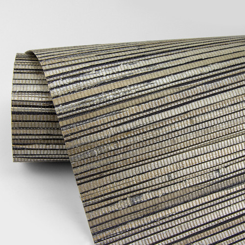 2829-82032 Surin Metallic Real Grasscloth Wallpaper A-Street Prints Traditional Texture Pattern