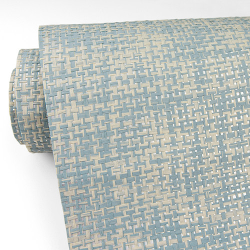 2829-82038 Arlyn Light Blue Grasscloth Wallpaper A-Street Prints Traditional Texture Pattern