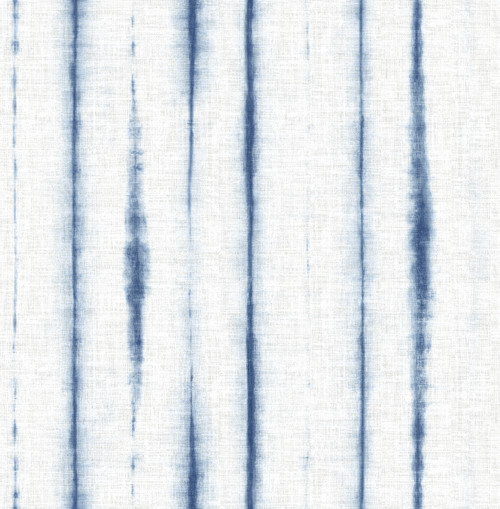 2969-26049 Orleans Blue Shibori Faux Linen Wallpaper Bohemian Style Abstract Theme Non Woven Material Pacifica Collection from A-Street Prints by Brewster Made in Great Britain