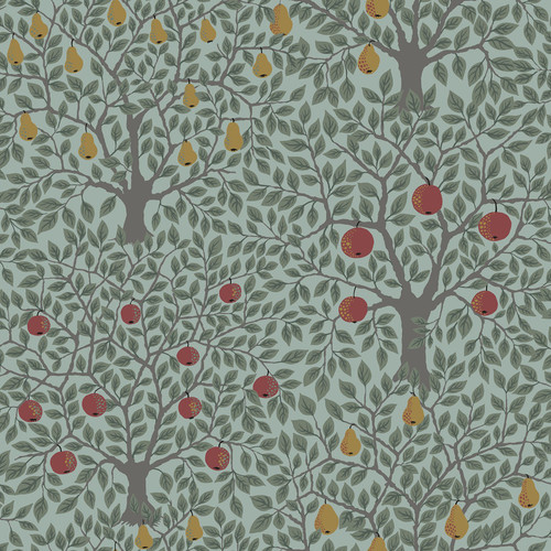 2948-33014 Pomona Green Fruit Tree Wallpaper from A-Street Prints Eclectic Theme Non Woven Trees Made in Sweden