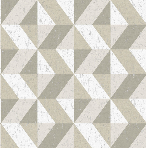 2908-25313 Cerium Neutral Concrete Geometric Wallpaper Feature Wall Style Unpasted Non Woven Material Alchemy Collection from A-Street Prints by Brewster Made in Great Britain