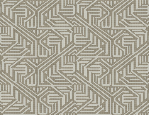 2949-60609 Nambiti Brown Geometric Wallpaper Bohemian Style Graphics Theme Unpasted Fabric Backed Vinyl Material Imprint Collection from A-Street Prints by Brewster Made in United States