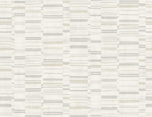 2949-60807 Fresnaye Neutral Linen Stripe Wallpaper Modern Style Graphics Theme Unpasted Fabric Backed Vinyl Material Imprint Collection from A-Street Prints by Brewster Made in United States