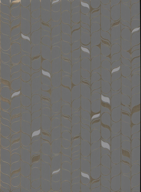 York Wallcoverings Modern Nature 2nd Edition OS4203 Perfect Petals Wallpaper Gray Gold