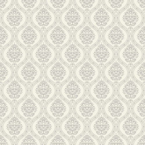 York Wallcoverings Damask Resource Library DM5027 Petite Ogee Wallpaper Taupe