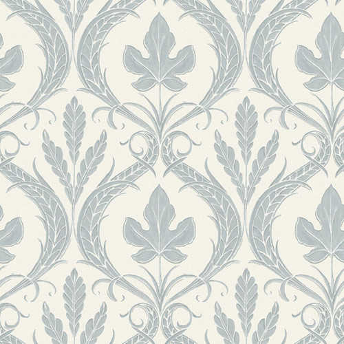 York Wallcoverings Damask Resource Library DM4922 Adirondack Damask Wallpaper Blue Beige