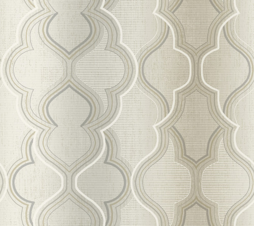 York Wallcoverings Damask Resource Library DM4941 Modern Ombre Damask Wallpaper Beige