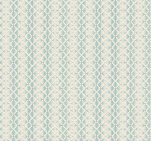 York Wallcoverings Grandmillennial GR6001 Diamond Gate Wallpaper Blue/Taupe
