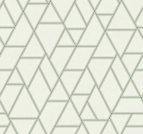 York Wallcoverings Grandmillennial GR5912 Pathways Wallpaper White/Green