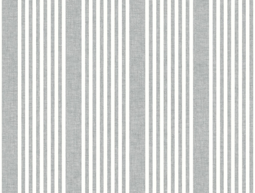 York Wallcoverings PSW1133RL York Premium Peel + Stick Coastal French Linen Stripe Wallpaper Gray