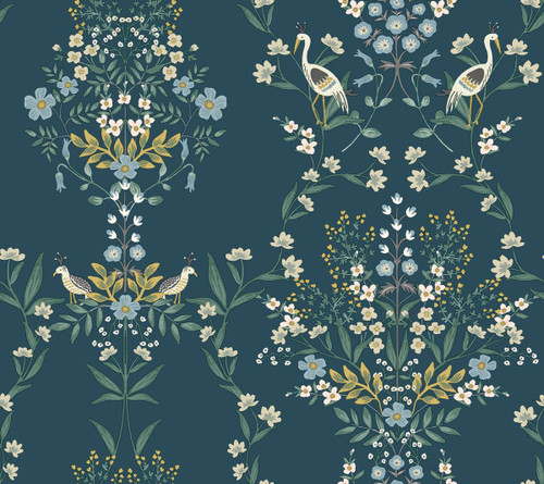 RP7331 Luxembourg Wallpaper Blue, Green from Rifle Paper Co. Second Edition by York Wallcoverings