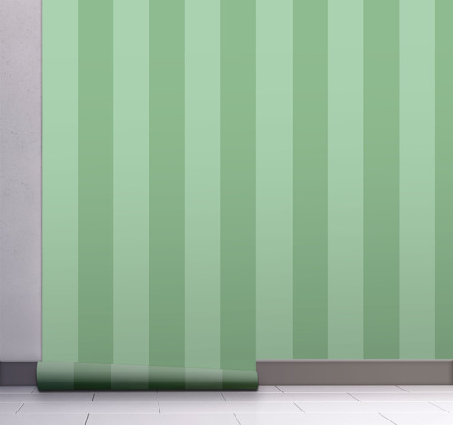 GW6052 Grace & Gardenia Green Stripes Peel and Stick Wallpaper Roll 20.5 inch Wide x 18 ft. Long, Green