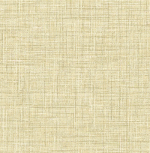 2999-25793 Tuckernuck Linen Wallpaper in Gold Yellow White Colors with Golden Dimensional Look Fabric Textures Graphics Style Non Woven Unpasted Wall Covering by Brewster