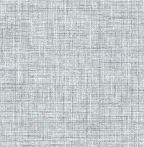 2999-25790 Tuckernuck Linen Wallpaper in Slate Blue Gray White Colors with Textural Laced Look Fabric Textures Graphics Style Non Woven Unpasted Wall Covering by Brewster