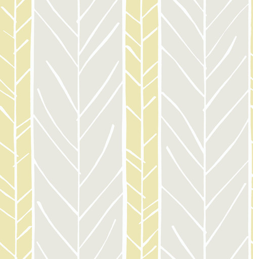 2903-25818 Lottie Yellow Stripe Wallpaper Eclectic Style Graphics Theme Unpasted Non Woven Material Blue Bell Collection from  A-Street Prints by Brewster