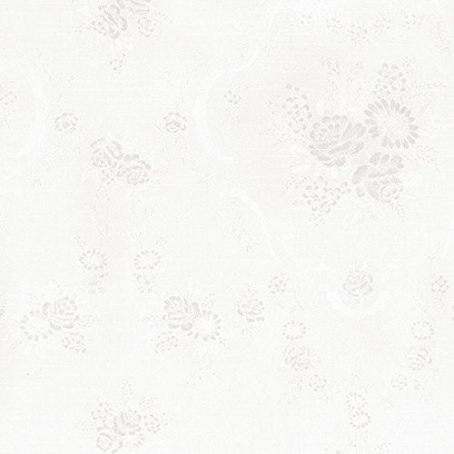 Norwall Wallcoverings Simply Silks 3 SL27500 Damask Register Emboss Pearl Off White Wallpaper