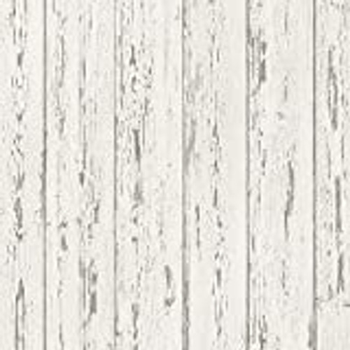 Norwall FH37527 Shiplap Prepasted Wallpaper, Beige, Antique, Cottage White, Light Cream