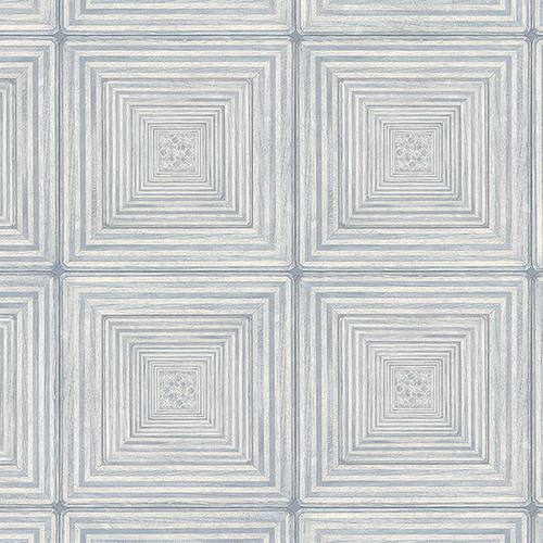 Norwall Manor House MH36524 Parquet Wallpaper Blue, Ivory