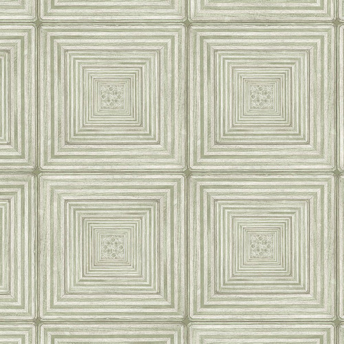 Norwall Manor House MH36525 Parquet Wallpaper Green