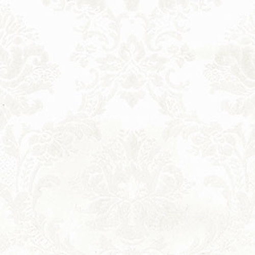 Norwall Wallcoverings Silk Impressions 2 MD29432  In Register Classic Damask Wallpaper White Pearl